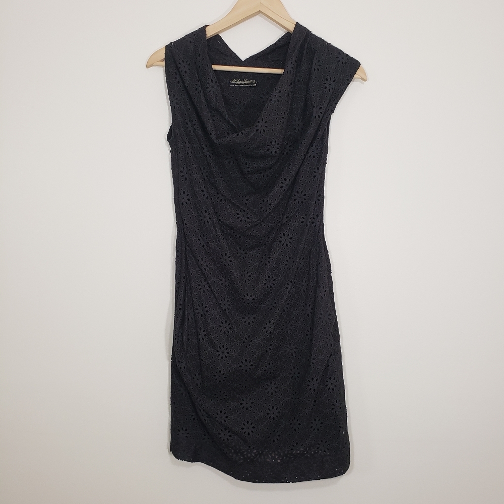 All Saints Amelie Limski Eyelet Black Dress